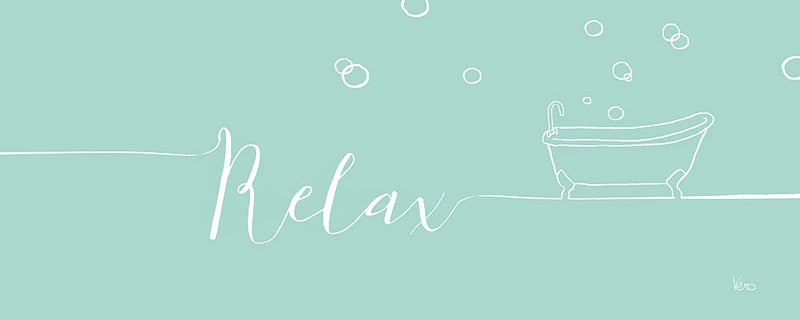 Underline Bath I Teal by Veronique Charron