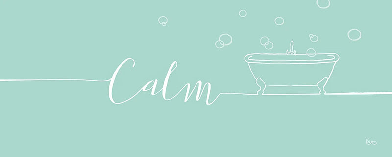 Underline Bath II Teal by Veronique Charron