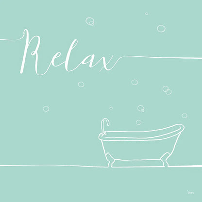 Underline Bath V Teal by Veronique Charron. SKU 33226a. Archival Giclee Fine art print for wall decor.