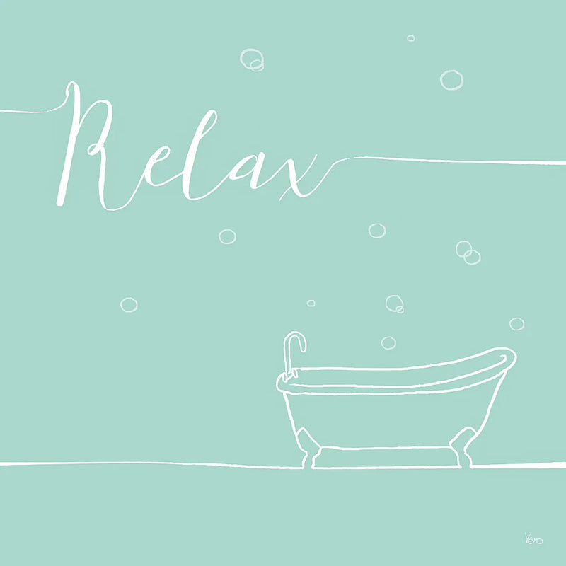 Underline Bath V Teal by Veronique Charron. SKU 33226a. Archival Giclee Fine art print for wall decor.