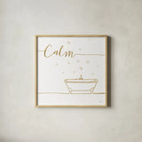 Underline Bath VI by Veronique Charron. Shown in a natural wood glass frame for a timeless modern aesthetic. Available as an archival giclee rolled canvas, fine art paper, or poster print. SKU 33219a.