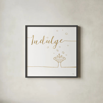 Underline Bath VII by Veronique Charron. Shown in a sleek black glass frame for a contemporary gallery look. Available as an archival giclee rolled canvas, fine art paper, or poster print. SKU 33220a.