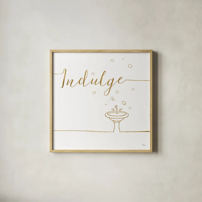 Underline Bath VII by Veronique Charron. Shown in a natural wood glass frame for a timeless modern aesthetic. Available as an archival giclee rolled canvas, fine art paper, or poster print. SKU 33220a.