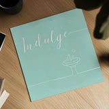 Underline Bath VII Teal by Veronique Charron. Shown as a detailed flat fine art print, highlighting archival giclee quality. Available as an archival giclee rolled canvas, fine art paper, or poster print. SKU 33228a.