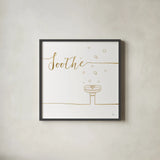 Underline Bath VIII by Veronique Charron. Shown in a sleek black glass frame for a contemporary gallery look. Available as an archival giclee rolled canvas, fine art paper, or poster print. SKU 33221a.
