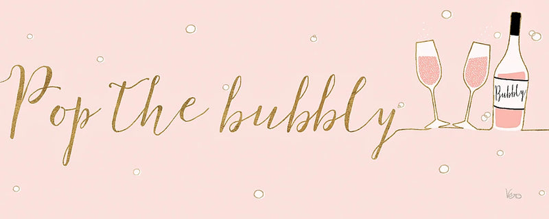 Underlined Bubbly III Pink by Veronique Charron