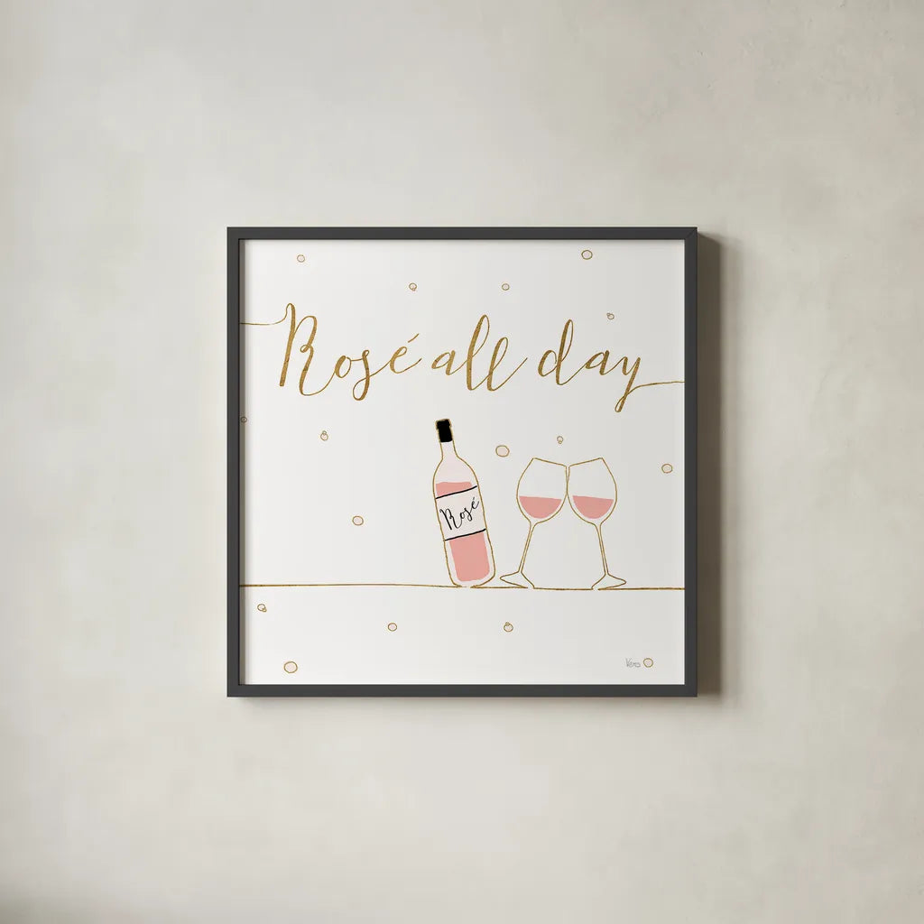 Underlined Bubbly V by Veronique Charron. Shown in a sleek black glass frame for a contemporary gallery look. Available as an archival giclee rolled canvas, fine art paper, or poster print. SKU 34813a.