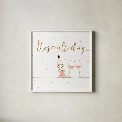 Underlined Bubbly V by Veronique Charron. Shown in a crisp white glass frame for a clean and minimalist style. Available as an archival giclee rolled canvas, fine art paper, or poster print. SKU 34813a.