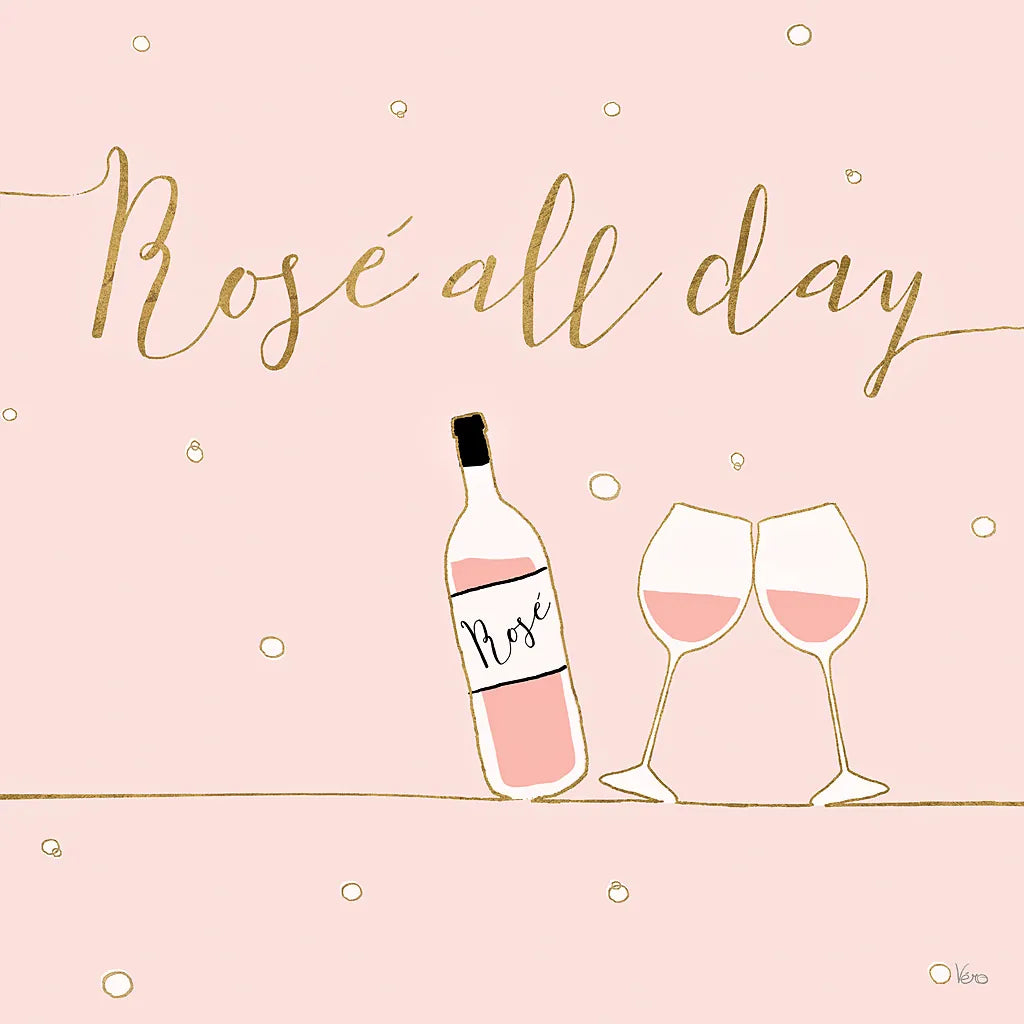 Underlined Bubbly V Pink by Veronique Charron. SKU 34821a. Archival Giclee Fine art print for wall decor.