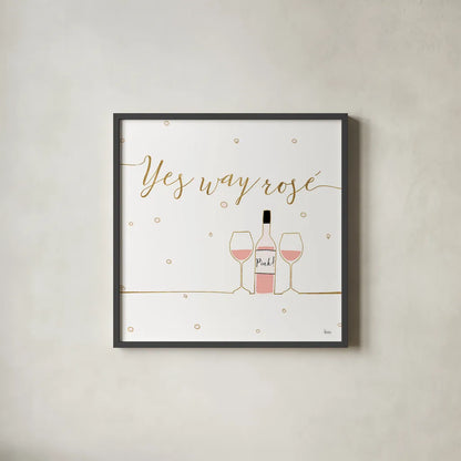 Underlined Bubbly VI by Veronique Charron. Shown in a sleek black glass frame for a contemporary gallery look. Available as an archival giclee rolled canvas, fine art paper, or poster print. SKU 34814a.