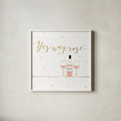 Underlined Bubbly VI by Veronique Charron. Shown in a crisp white glass frame for a clean and minimalist style. Available as an archival giclee rolled canvas, fine art paper, or poster print. SKU 34814a.