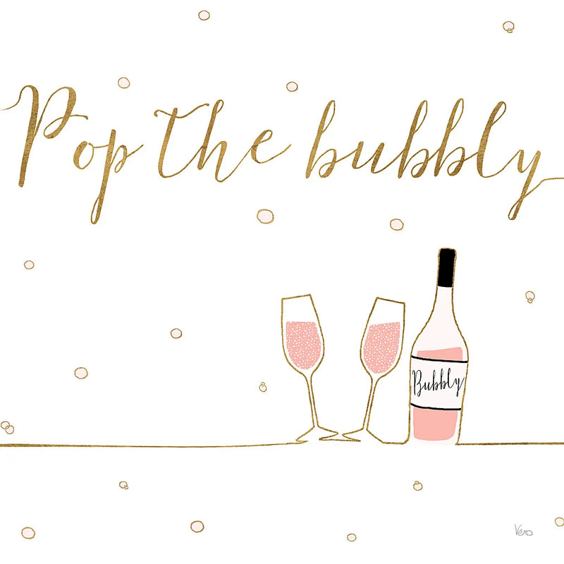 Underlined Bubbly VII by Veronique Charron. SKU 34815a. Archival Giclee Fine art print for wall decor.