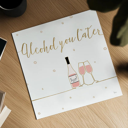 Underlined Bubbly VIII by Veronique Charron. Shown as a detailed flat fine art print, highlighting archival giclee quality. Available as an archival giclee rolled canvas, fine art paper, or poster print. SKU 34816a.