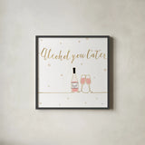 Underlined Bubbly VIII by Veronique Charron. Shown in a sleek black glass frame for a contemporary gallery look. Available as an archival giclee rolled canvas, fine art paper, or poster print. SKU 34816a.