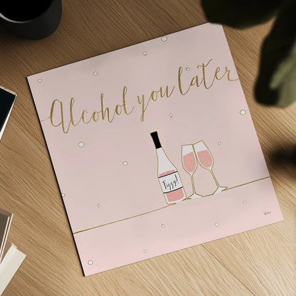 Underlined Bubbly VIII Pink by Veronique Charron. Shown as a detailed flat fine art print, highlighting archival giclee quality. Available as an archival giclee rolled canvas, fine art paper, or poster print. SKU 34824a.