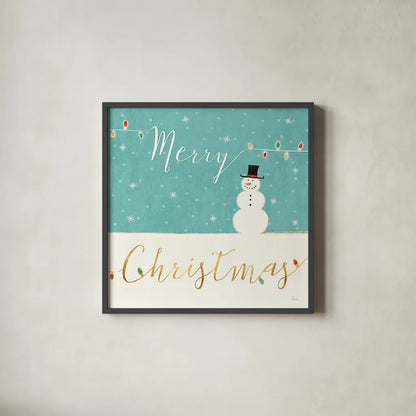 Underlined Christmas I by Veronique Charron. Shown in a sleek black glass frame for a contemporary gallery look. Available as an archival giclee rolled canvas, fine art paper, or poster print. SKU 36304a.