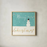 Underlined Christmas I by Veronique Charron. Shown in a natural wood glass frame for a timeless modern aesthetic. Available as an archival giclee rolled canvas, fine art paper, or poster print. SKU 36304a.