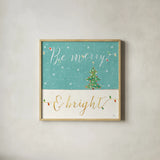 Underlined Christmas II by Veronique Charron. Shown in a natural wood glass frame for a timeless modern aesthetic. Available as an archival giclee rolled canvas, fine art paper, or poster print. SKU 36305a.