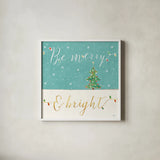 Underlined Christmas II by Veronique Charron. Shown in a crisp white glass frame for a clean and minimalist style. Available as an archival giclee rolled canvas, fine art paper, or poster print. SKU 36305a.