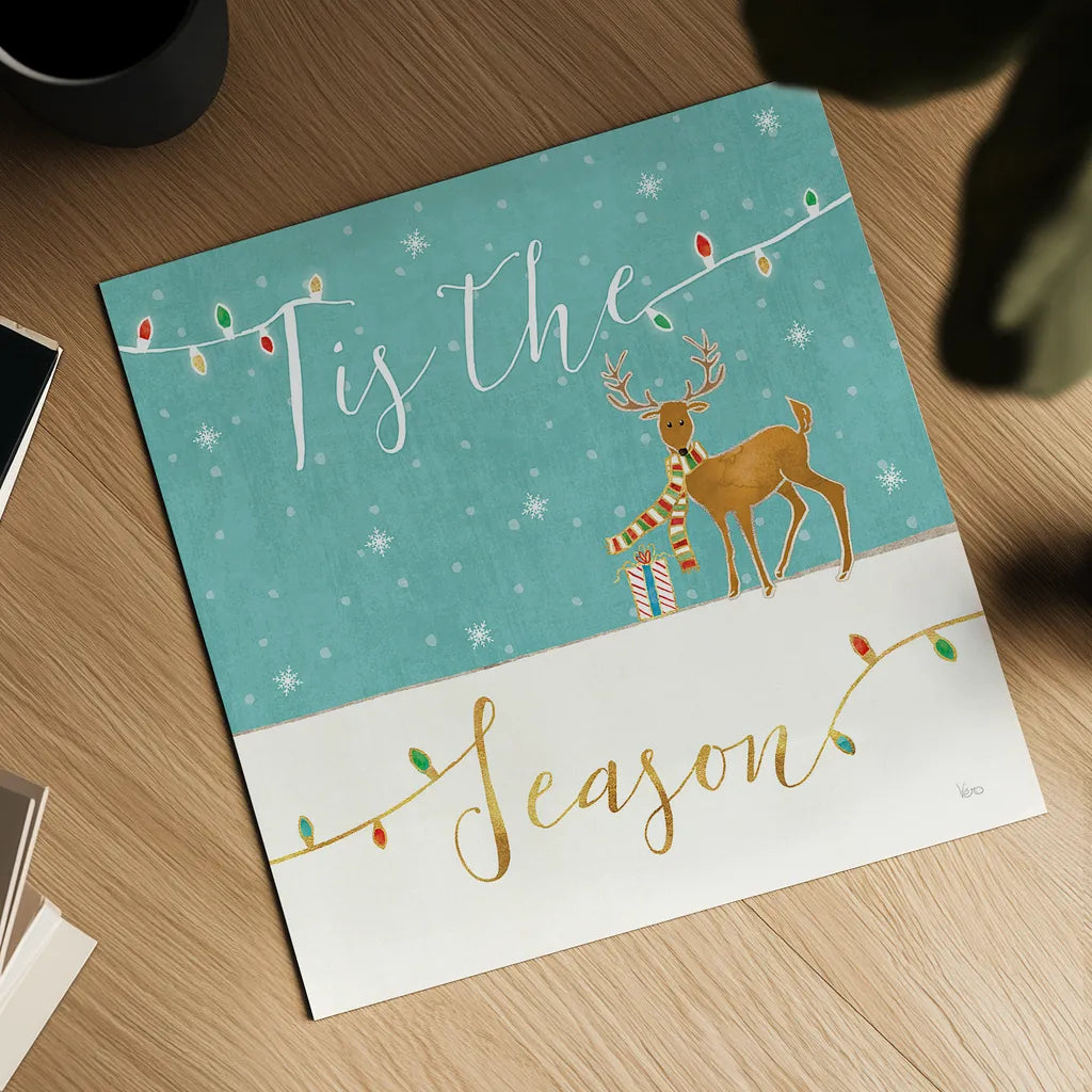 Underlined Christmas III by Veronique Charron. Shown as a detailed flat fine art print, highlighting archival giclee quality. Available as an archival giclee rolled canvas, fine art paper, or poster print. SKU 36306a.