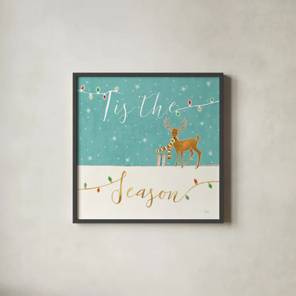 Underlined Christmas III by Veronique Charron. Shown in a sleek black glass frame for a contemporary gallery look. Available as an archival giclee rolled canvas, fine art paper, or poster print. SKU 36306a.