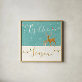 Underlined Christmas III by Veronique Charron. Shown in a natural wood glass frame for a timeless modern aesthetic. Available as an archival giclee rolled canvas, fine art paper, or poster print. SKU 36306a.