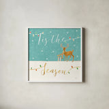 Underlined Christmas III by Veronique Charron. Shown in a crisp white glass frame for a clean and minimalist style. Available as an archival giclee rolled canvas, fine art paper, or poster print. SKU 36306a.