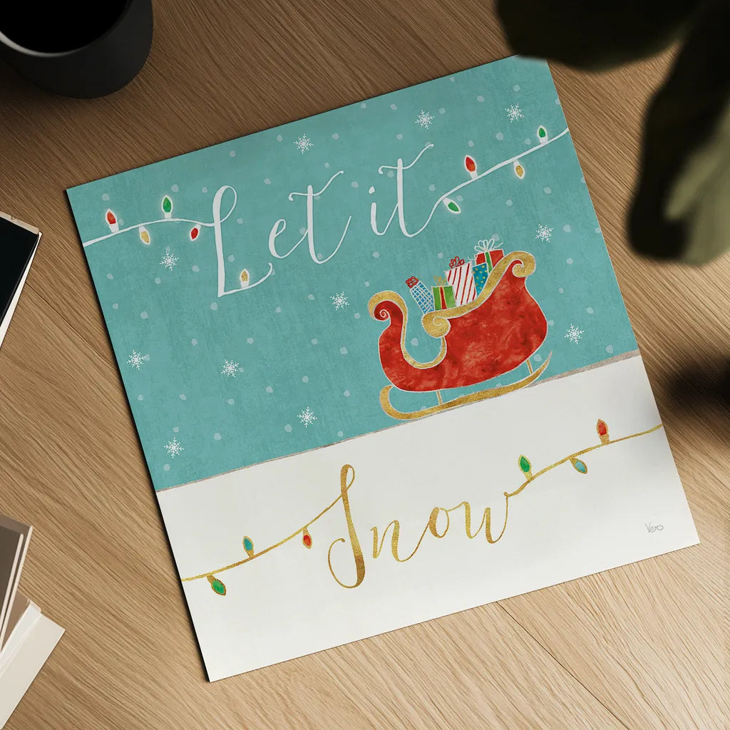 Underlined Christmas IV by Veronique Charron. Shown as a detailed flat fine art print, highlighting archival giclee quality. Available as an archival giclee rolled canvas, fine art paper, or poster print. SKU 36307a.