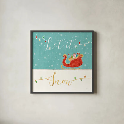 Underlined Christmas IV by Veronique Charron. Shown in a sleek black glass frame for a contemporary gallery look. Available as an archival giclee rolled canvas, fine art paper, or poster print. SKU 36307a.