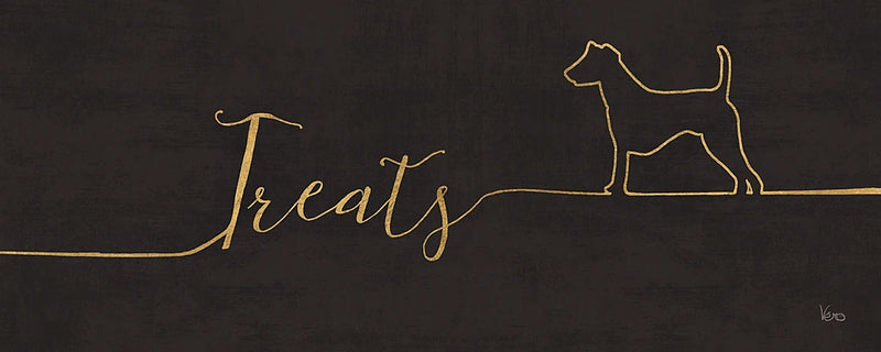 Underlined Dogs III Black by Veronique Charron