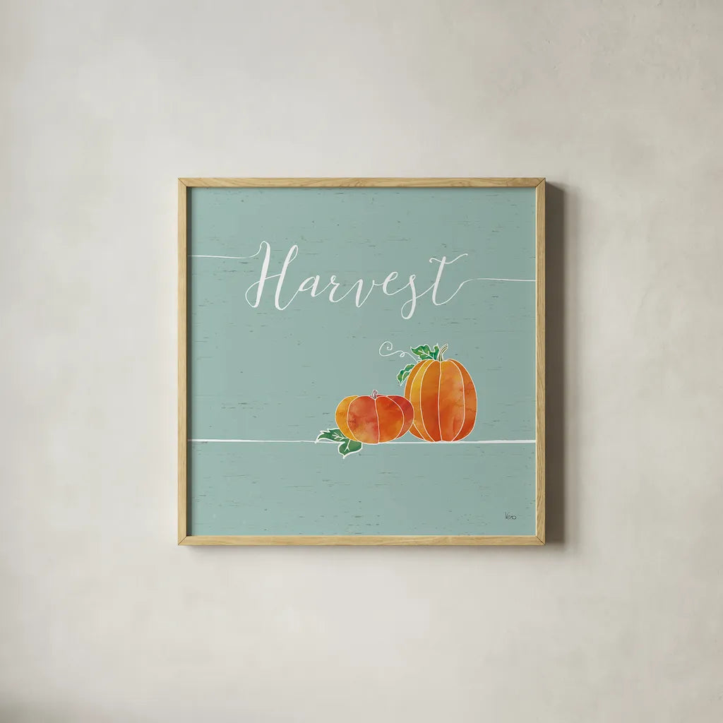 Underlined Fall V Color by Veronique Charron. Shown in a natural wood glass frame for a timeless modern aesthetic. Available as an archival giclee rolled canvas, fine art paper, or poster print. SKU 34867a.