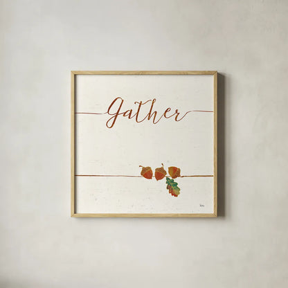 Underlined Fall VI by Veronique Charron. Shown in a natural wood glass frame for a timeless modern aesthetic. Available as an archival giclee rolled canvas, fine art paper, or poster print. SKU 34860a.