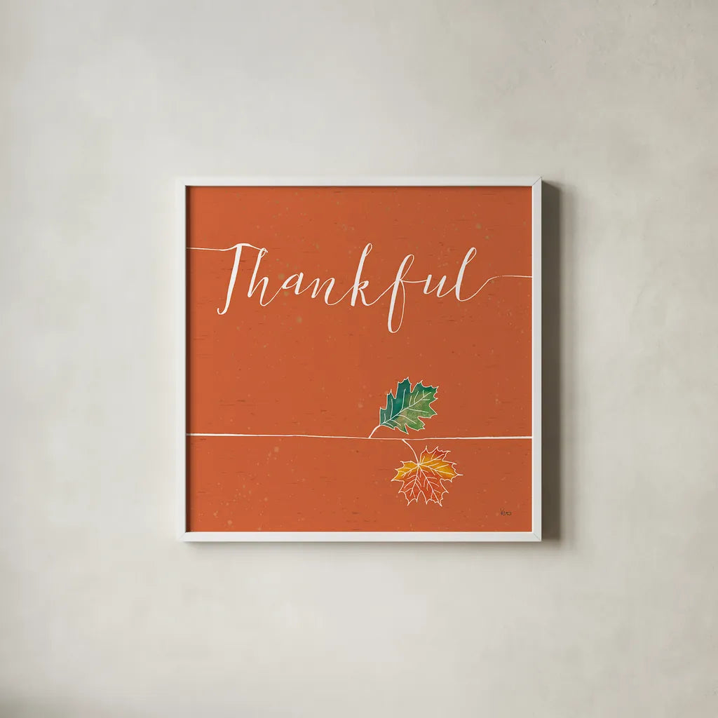 Underlined Fall VII Color by Veronique Charron. Shown in a crisp white glass frame for a clean and minimalist style. Available as an archival giclee rolled canvas, fine art paper, or poster print. SKU 34869a.