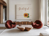 Underlined Fall VIII by Veronique Charron. Shown as extra-large giant wall art in a modern living room. Available as an archival giclee rolled canvas, fine art paper, or poster print. SKU 34862a.