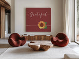 Underlined Fall VIII Color by Veronique Charron. Shown as extra-large giant wall art in a modern living room. Available as an archival giclee rolled canvas, fine art paper, or poster print. SKU 34870a.