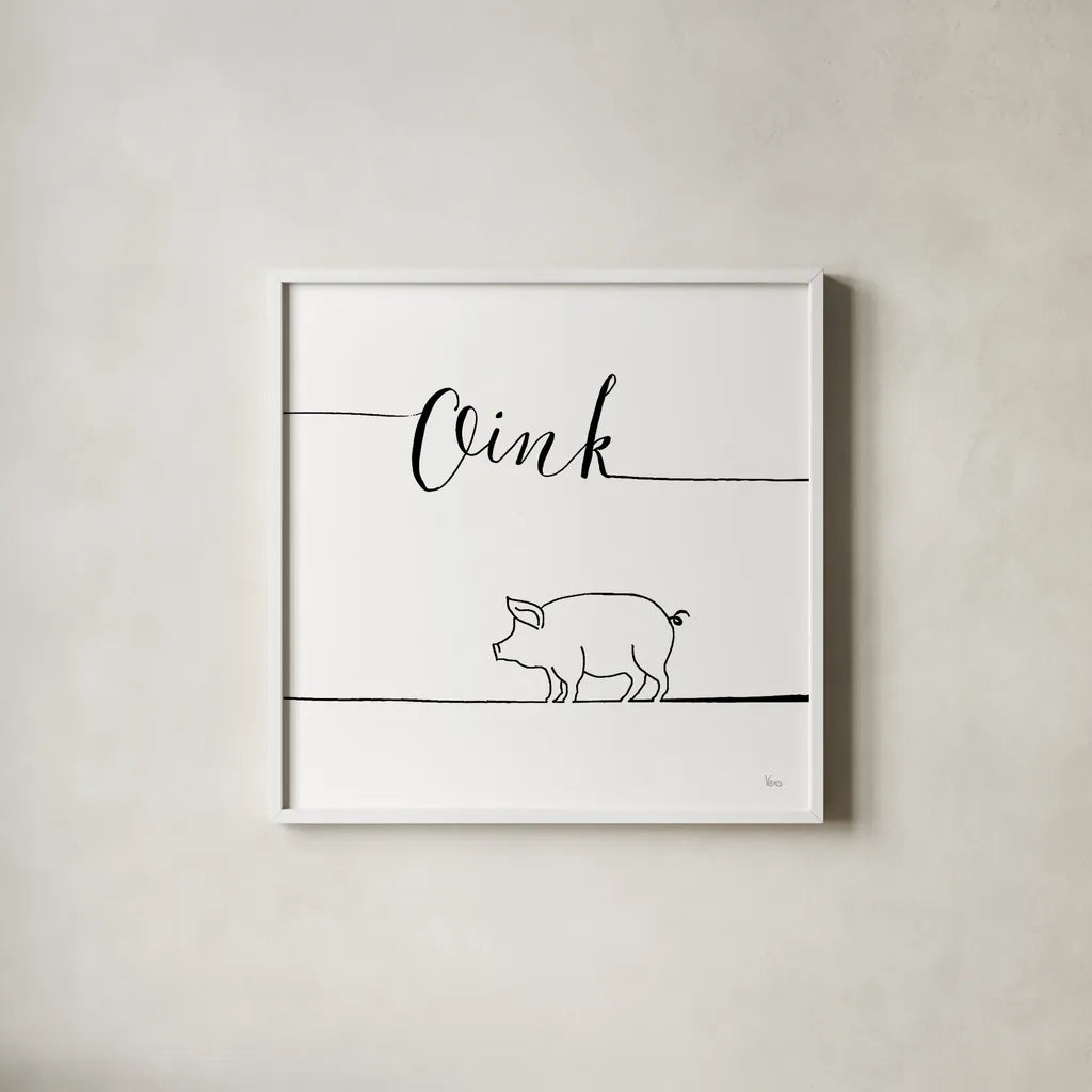 Underlined Farm V by Veronique Charron. Shown in a crisp white glass frame for a clean and minimalist style. Available as an archival giclee rolled canvas, fine art paper, or poster print. SKU 34282a.