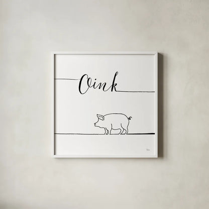 Underlined Farm V by Veronique Charron. Shown in a crisp white glass frame for a clean and minimalist style. Available as an archival giclee rolled canvas, fine art paper, or poster print. SKU 34282a.