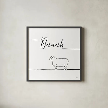 Underlined Farm VI by Veronique Charron. Shown in a sleek black glass frame for a contemporary gallery look. Available as an archival giclee rolled canvas, fine art paper, or poster print. SKU 34283a.