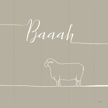 Underlined Farm VI Greige by Veronique Charron. SKU 34291a. Archival Giclee Fine art print for wall decor.