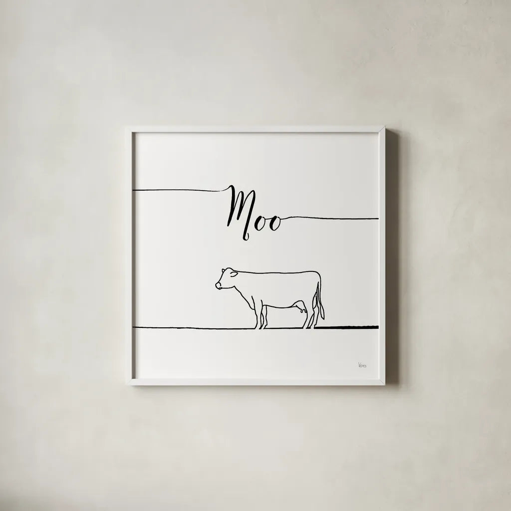 Underlined Farm VII by Veronique Charron. Shown in a crisp white glass frame for a clean and minimalist style. Available as an archival giclee rolled canvas, fine art paper, or poster print. SKU 34284a.