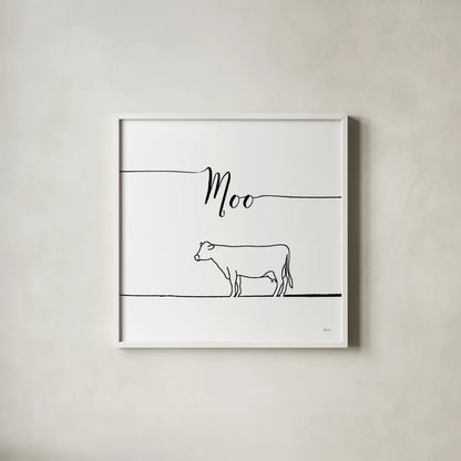 Underlined Farm VII by Veronique Charron. Shown in a crisp white glass frame for a clean and minimalist style. Available as an archival giclee rolled canvas, fine art paper, or poster print. SKU 34284a.