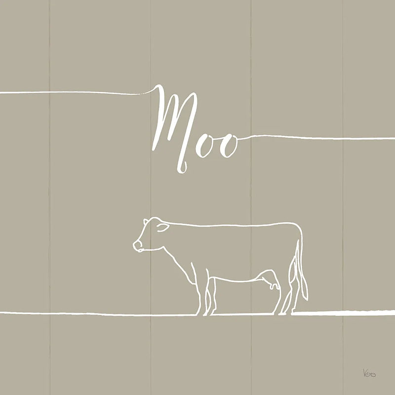 Underlined Farm VII Greige by Veronique Charron. SKU 34292a. Archival Giclee Fine art print for wall decor.