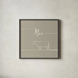 Underlined Farm VII Greige by Veronique Charron. Shown in a sleek black glass frame for a contemporary gallery look. Available as an archival giclee rolled canvas, fine art paper, or poster print. SKU 34292a.