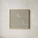 Underlined Farm VII Greige by Veronique Charron. Shown in a natural wood glass frame for a timeless modern aesthetic. Available as an archival giclee rolled canvas, fine art paper, or poster print. SKU 34292a.