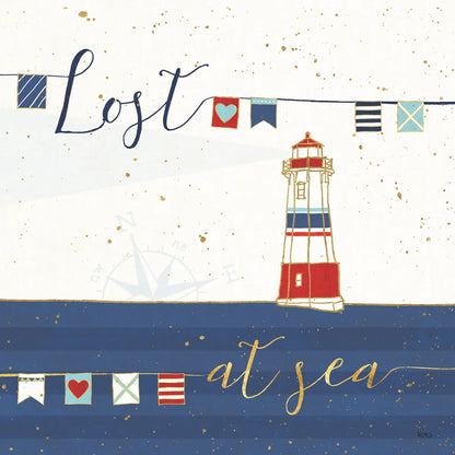 Underlined Nautical I by Veronique Charron. SKU 39406a. Archival Giclee Fine art print for wall decor.