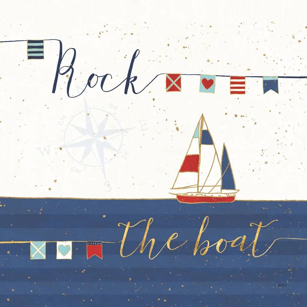 Underlined Nautical II by Veronique Charron. SKU 39407a. Archival Giclee Fine art print for wall decor.