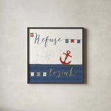 Underlined Nautical IV by Veronique Charron. Shown in a sleek black glass frame for a contemporary gallery look. Available as an archival giclee rolled canvas, fine art paper, or poster print. SKU 39409a.