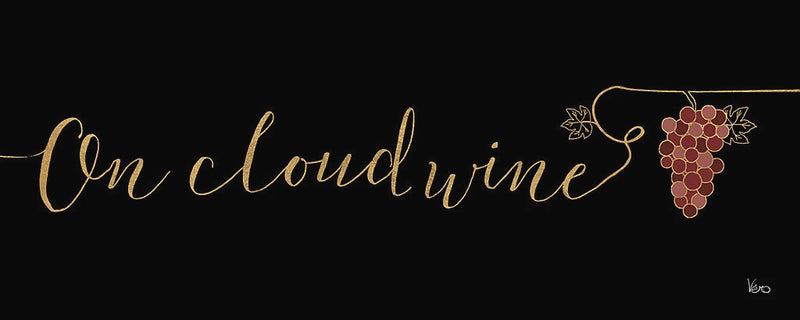 Underlined Wine IV Black by Veronique Charron