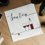 Underlined Wine VI by Veronique Charron. Shown as a detailed flat fine art print, highlighting archival giclee quality. Available as an archival giclee rolled canvas, fine art paper, or poster print. SKU 33708a.