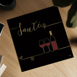 Underlined Wine VI Black by Veronique Charron. Shown as a detailed flat fine art print, highlighting archival giclee quality. Available as an archival giclee rolled canvas, fine art paper, or poster print. SKU 33718a.